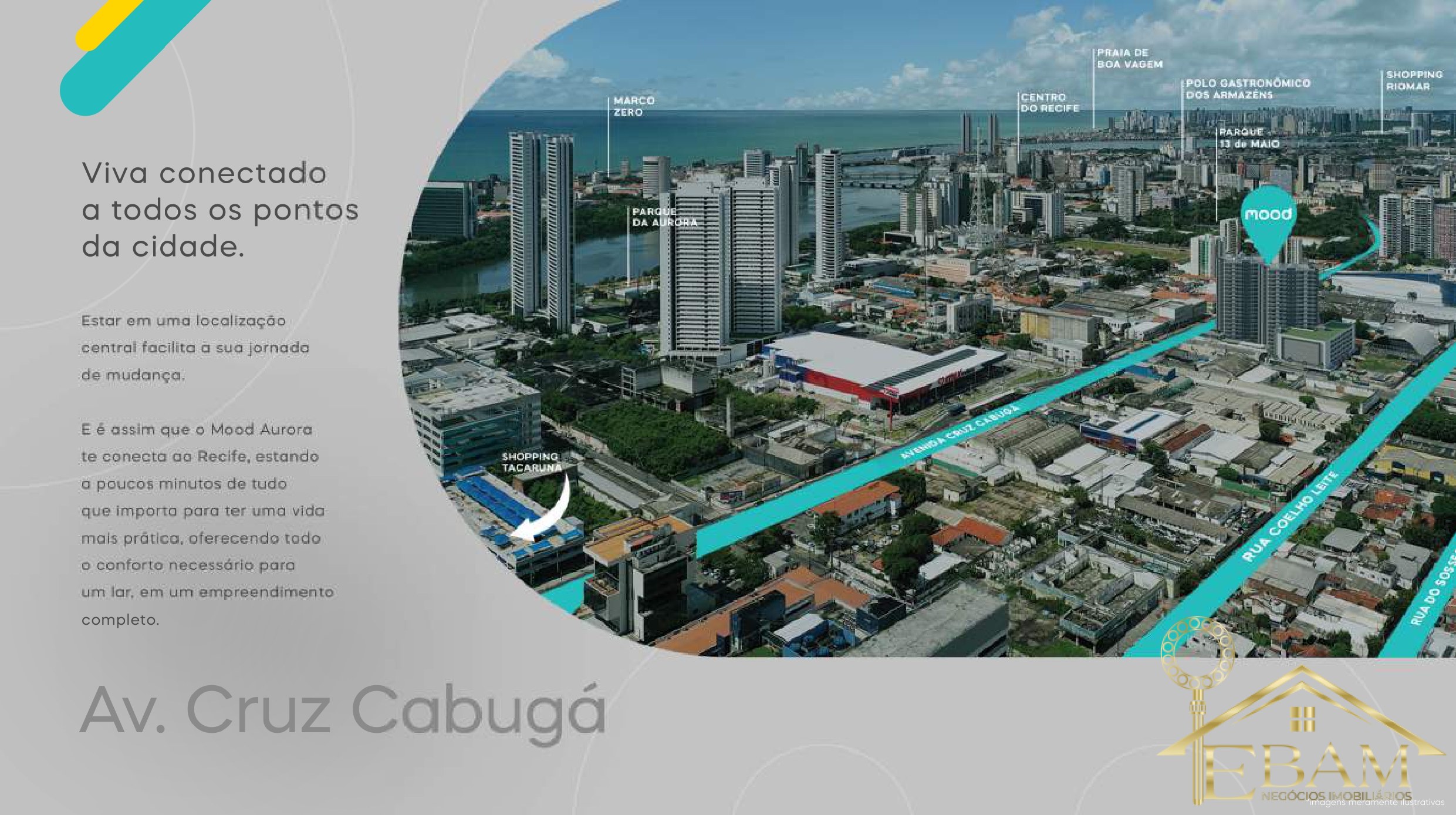 Mood Aurora — Viva conectado ao melhor do Recife — Term. 01, 04, 05 e 08: 55,70 m²