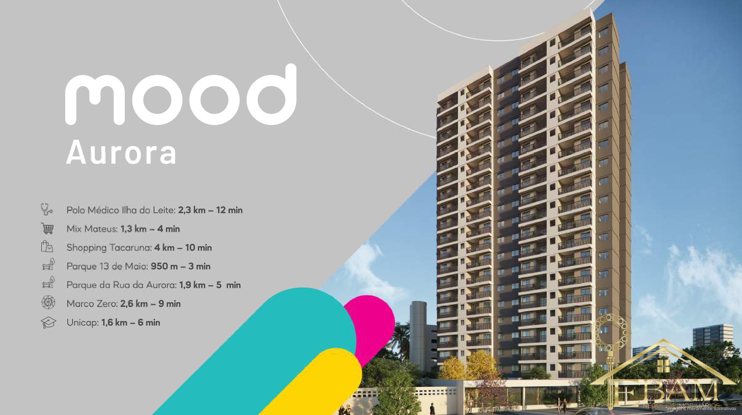 Mood Aurora — Viva conectado ao melhor do Recife — Term. 02: 74,11 m², sendo 57,86 m² coberto + 16,25 m² garden